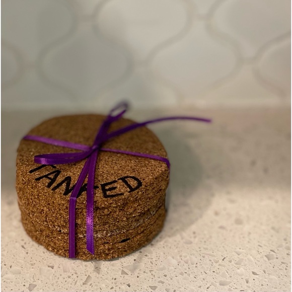 Coasters-Set of 8 Cork Coasters - Picture 6 of 7